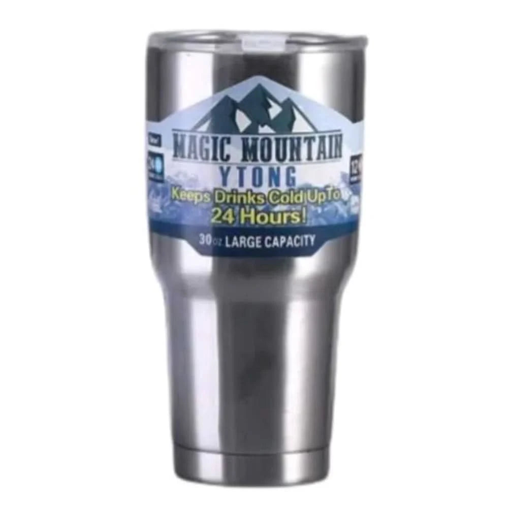 Magic Mountain 990ml Stainless Steel Double Layer Thermal Cup With Straw