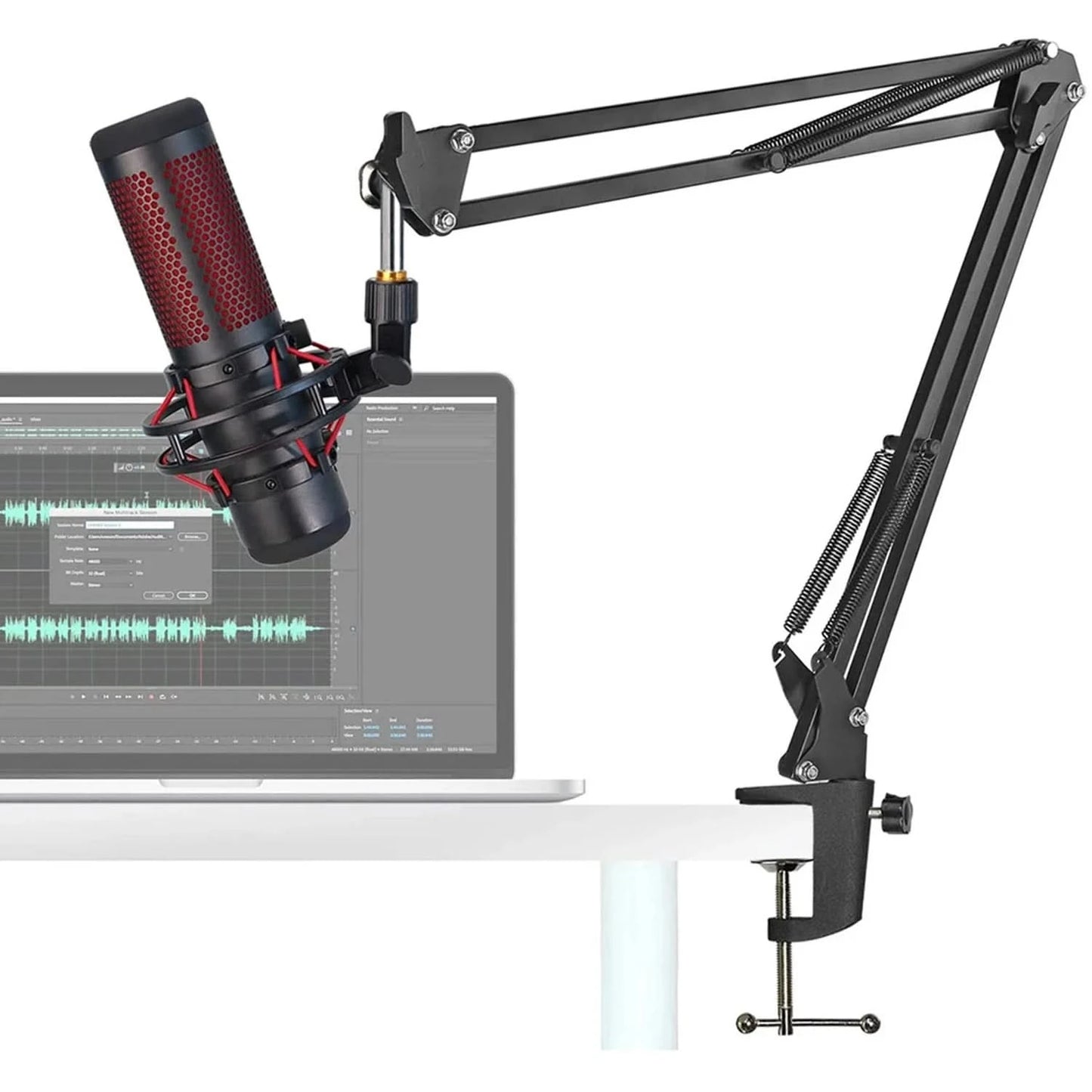 Professioneller verstellbarer Tisch-Mikrofonständer, Gelenkarm für Hyperx Qucast und andere Mikrofone
