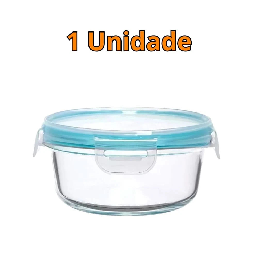 Kit up to 3 Heat Resistant Glass Lunch Pot 400 ml Hermetic Sealer Pot Fit