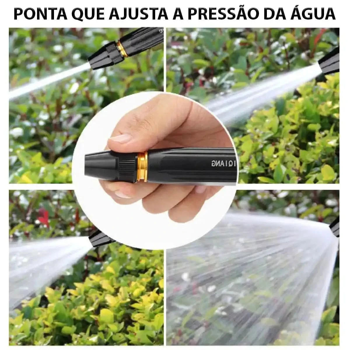 Bico Esguicho Engate Rapido Alta Pressao 3 Em 1 Lava Jato Agua Mangueira Carro Moto Jardim Quintal