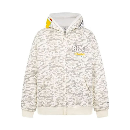 Embroidery Zipper Hoodie Spring Casual Loose Couple Outerwear