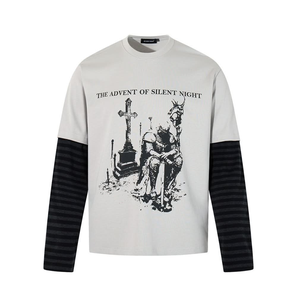 Falsches zweifarbiges Langarmshirt