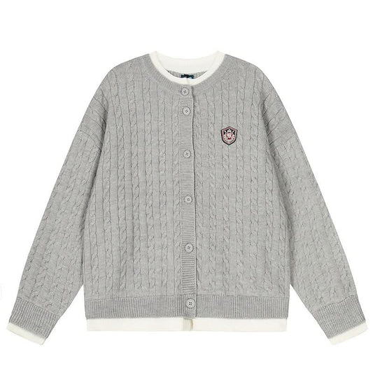Knit Sweater for Women Solid Color High-End Cardigan