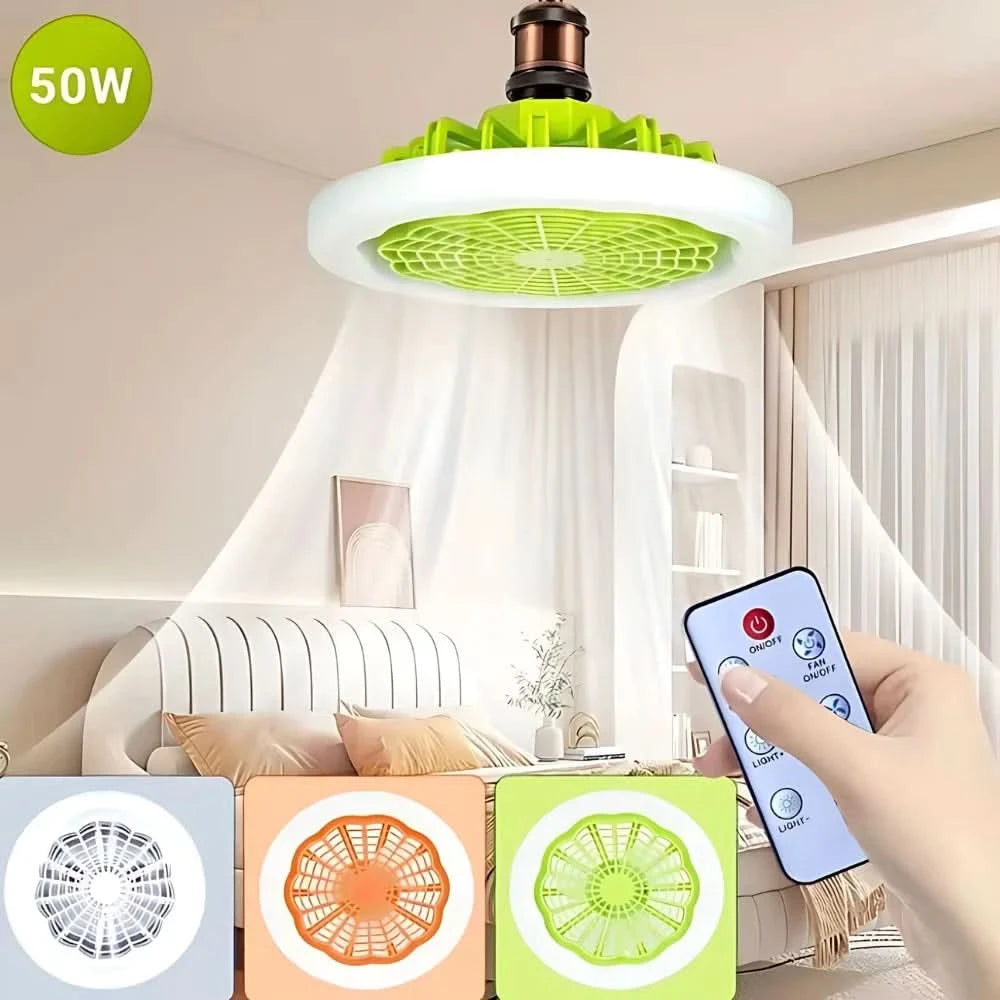 Deckenventilator mit LED-Lampe und Fernbedienung Steckdosen-Ventilator