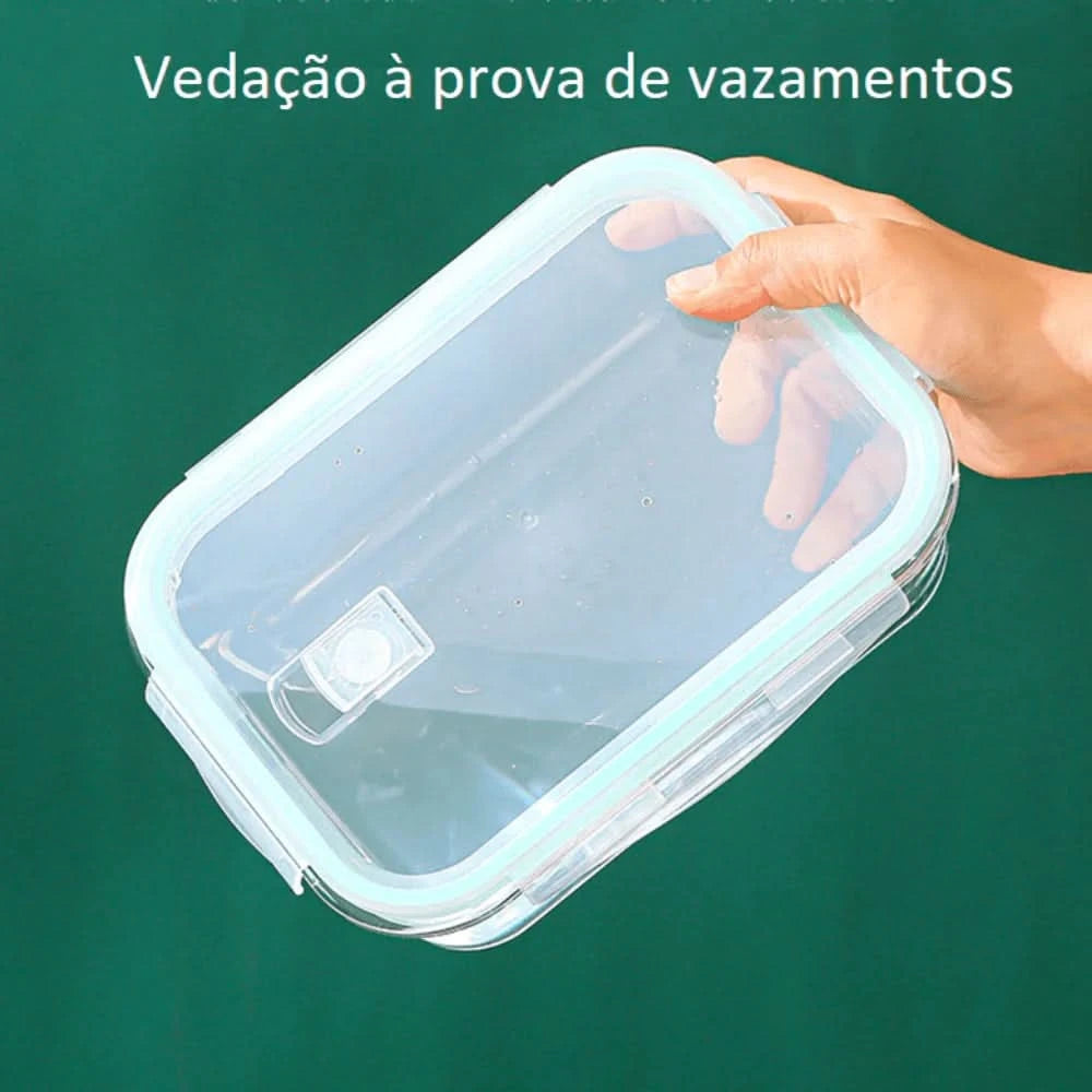 Hitzebeständige Glas-Lunchbox 1400 ml Rechteckiger Dichtungs-Dichtungsbehälter geeignet