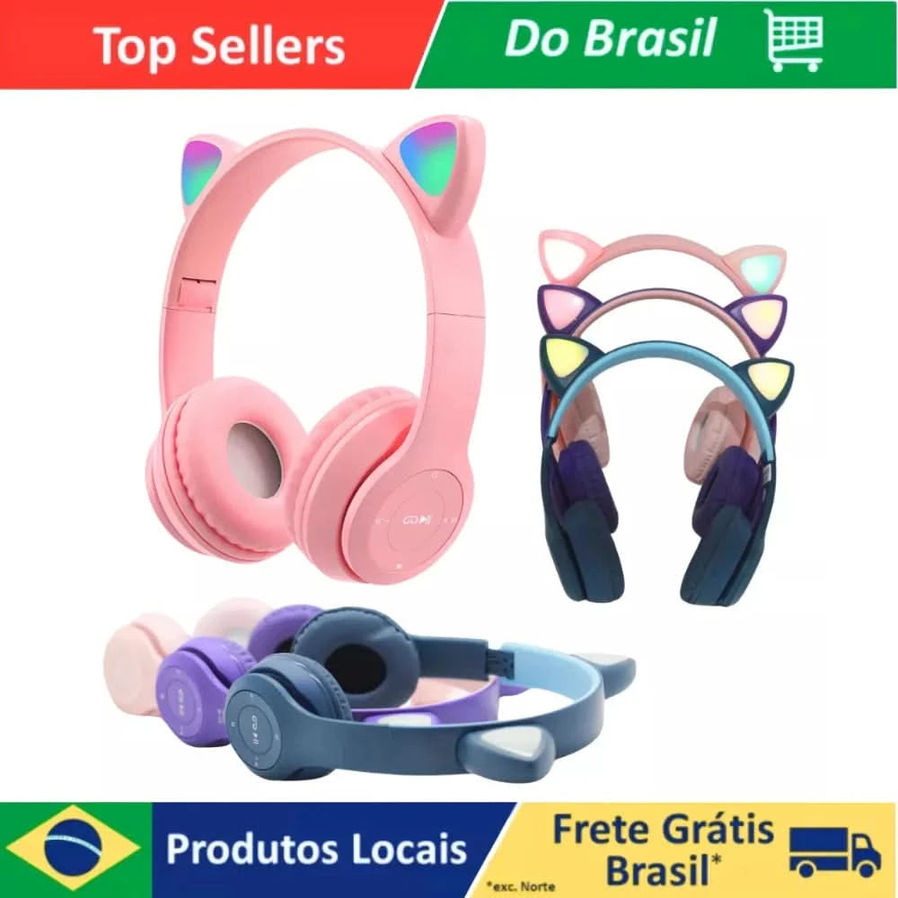 Bluetooth-Katzenohren-Headset LED Jungen Mädchen verschiedene Farben