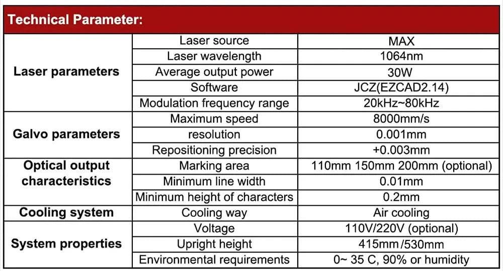 Hunst Small Laser Marking Machine MAX 30W Portable Foldable Mini Fiber Engraving Machine for DIY Marking Gifts Metal Engraving