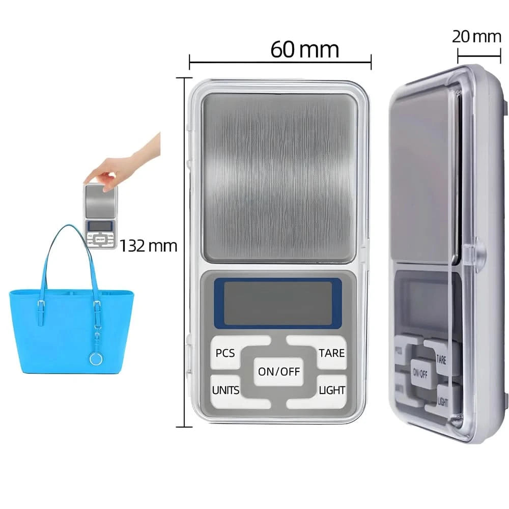 Mini-Digital-Taschenwaage mit hoher Präzision 0,1 g bis 500 g