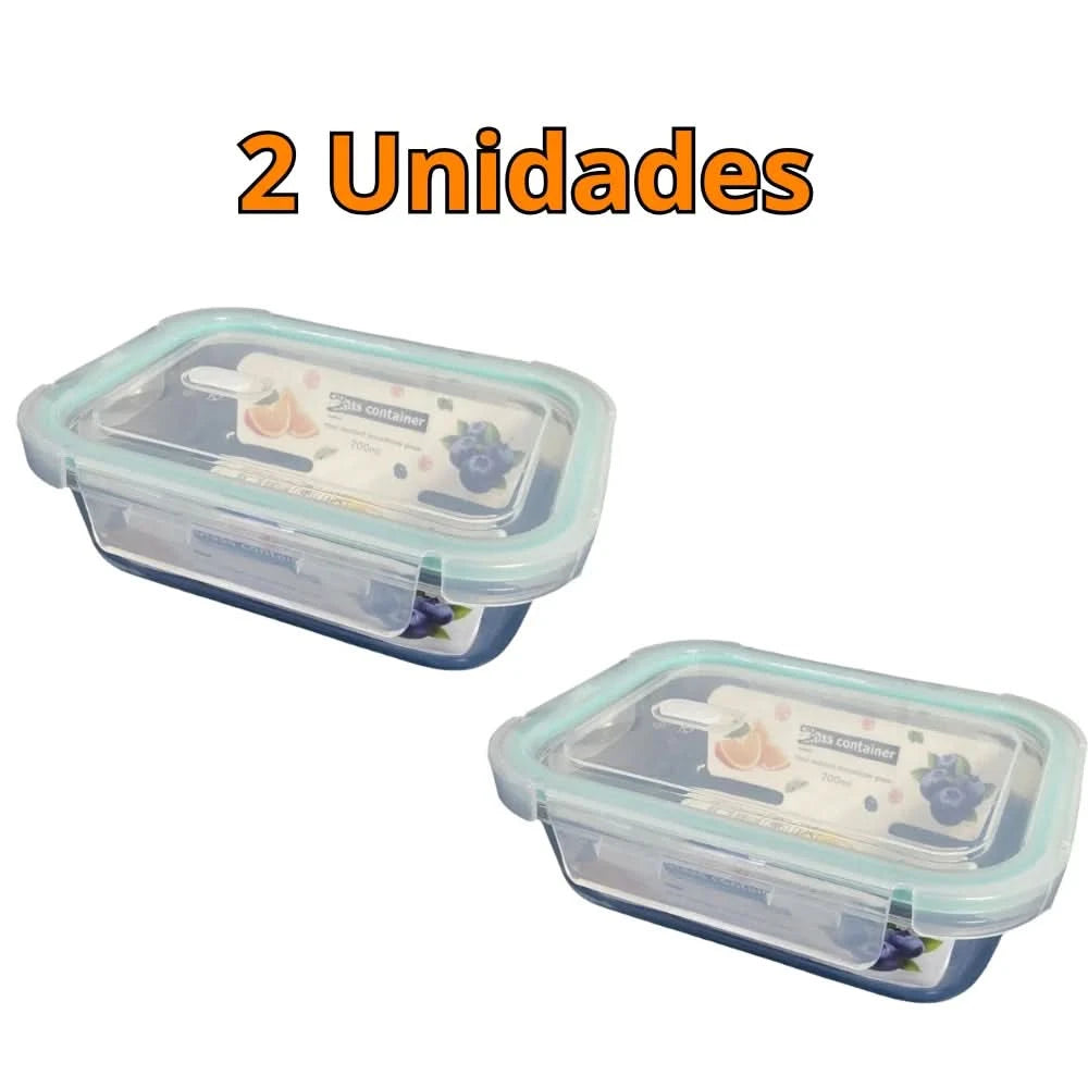 Kit up to 3 Heat Resistant Glass Lunch Pot 400 ml Hermetic Sealer Pot Fit