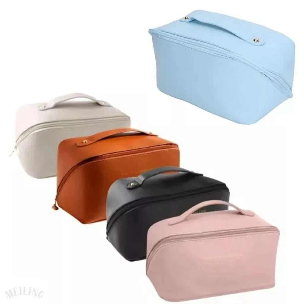Kosmetiktasche Groß für Damen, geräumig mit Fächern