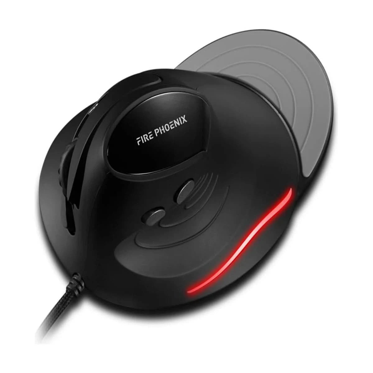 Optical Ergonomic Vertical Mouse Led With Usb Wire 6 Buttons Dpi 3200 Black D6