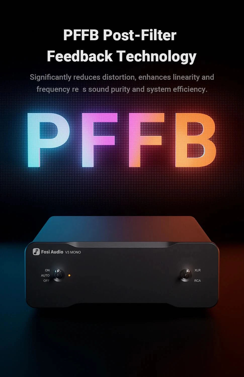 Fosi Audio V3 Mono Power Amplifier TPA3255 240W Subwoofer Amplifier PFFB Class D Mini HIFI Amp For Home