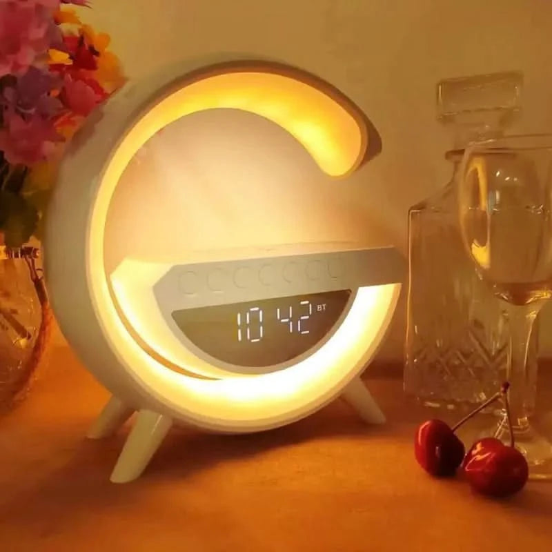 G-speaker Smart Station - Intelligente Bluetooth-Lampe Warmer RGB-Stil Licht Kabelloses Ladegerät Wecker Schreibtischlampe