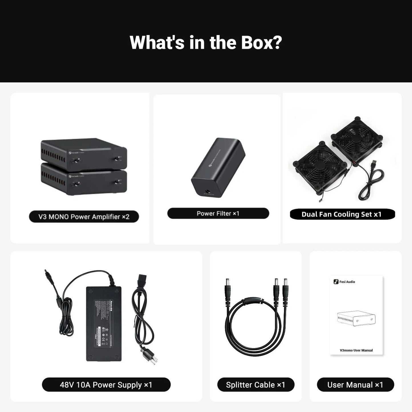 Fosi Audio V3 Mono Power Amplifier TPA3255 240W Subwoofer Amplifier PFFB Class D Mini HIFI Amp For Home