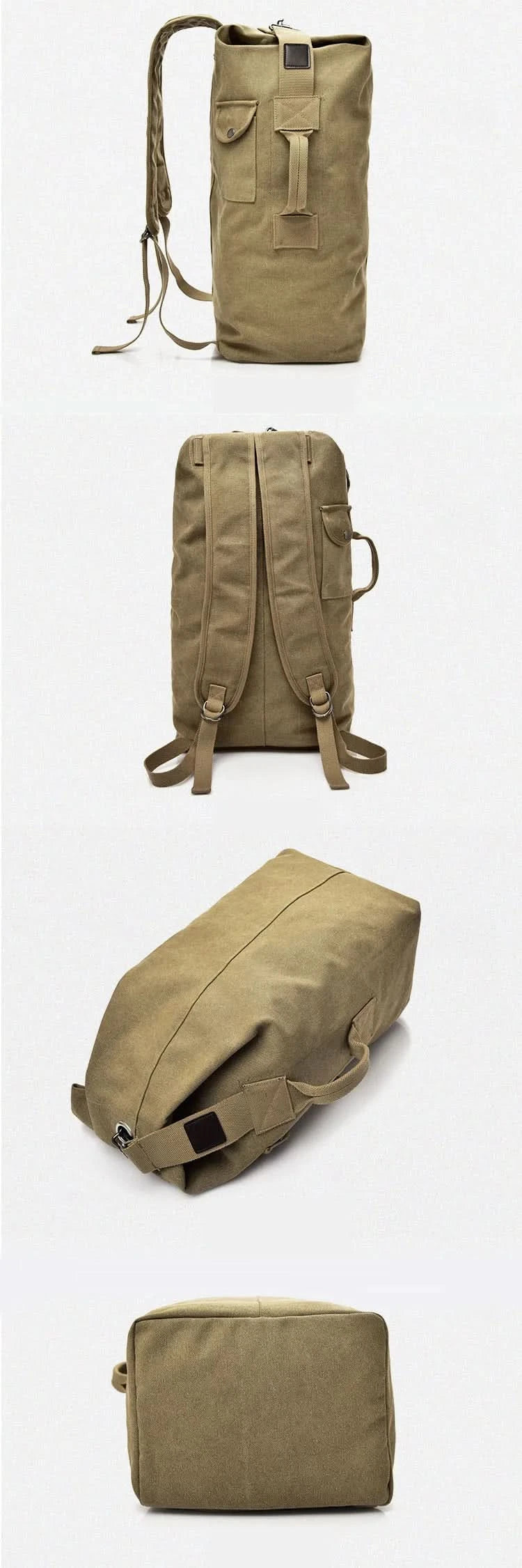 Outdoor-Reisetasche Rucksack Mode Große Kapazität Rucksack Herren Leichter Rucksack Herren Gepäck Canvas Eimer Schultertaschen für Männer