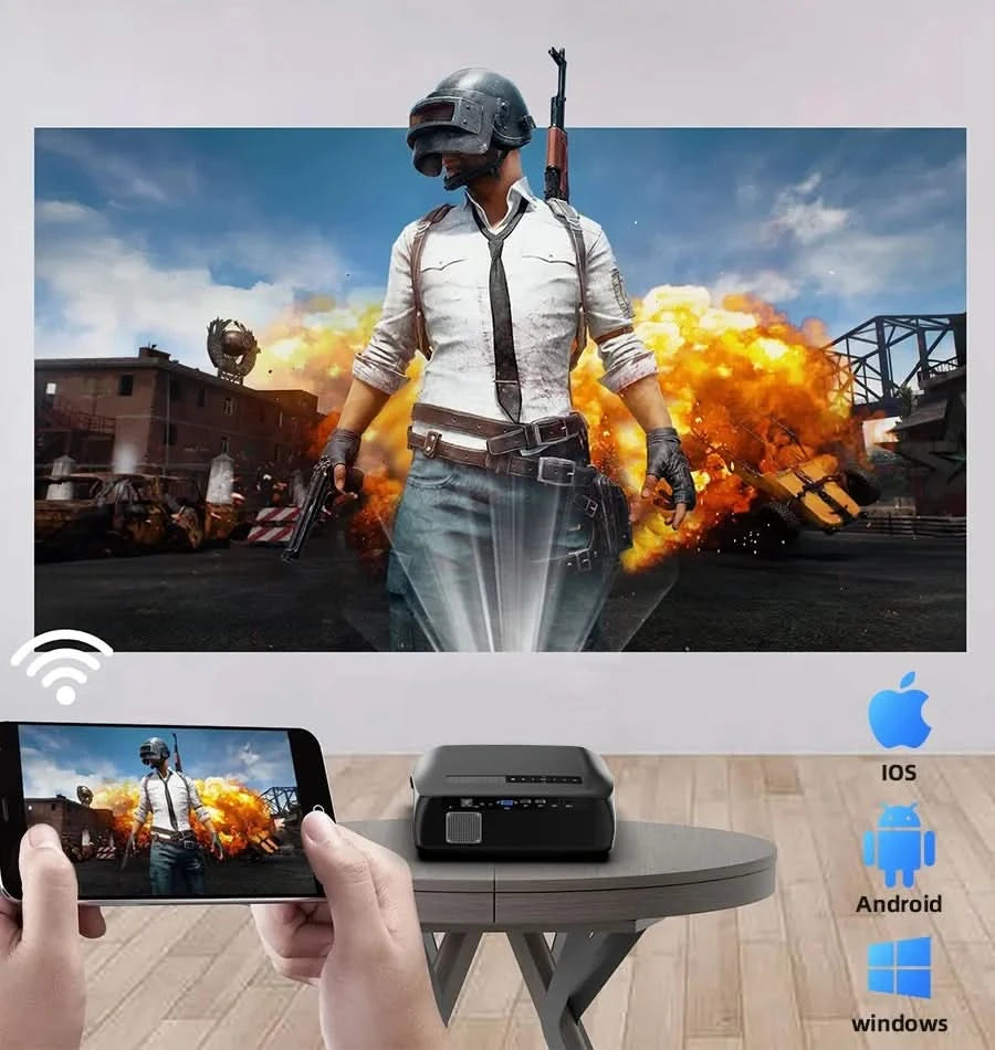 CAIWEI A10R Projektor 4K Android für Zuhause Full HD 1080P Autofokus Wifi 6 3500 ANSI Smart TV Tragbarer Beam-Projektor in Brasilien