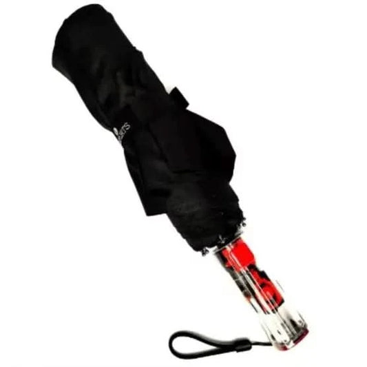 Guarda Chuva Reforçado Resistente Contra Vento com botão de abertura e Fechamento Automática Compacto