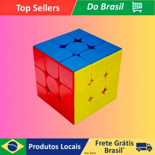 Cubo Anti stress Mágico Divertido 3x3x3 Interativo Profissional Speed Gold Edition Velocidade