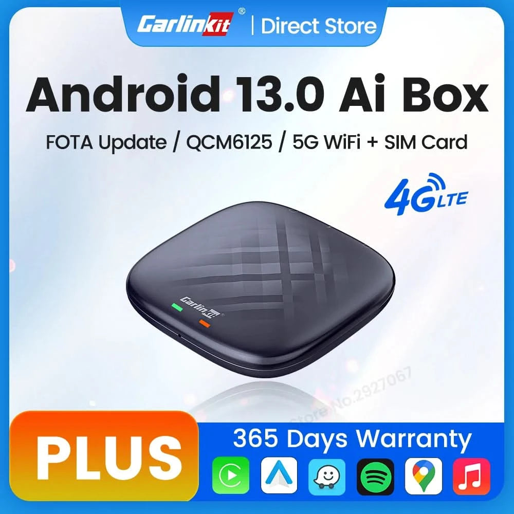 CarlinKit CarPlay Ai Box Android 13 Plus oder Android 11 Smart Car Box Android Auto Wireless CarPlay 4GLTE für Audi Mazda VW Haval