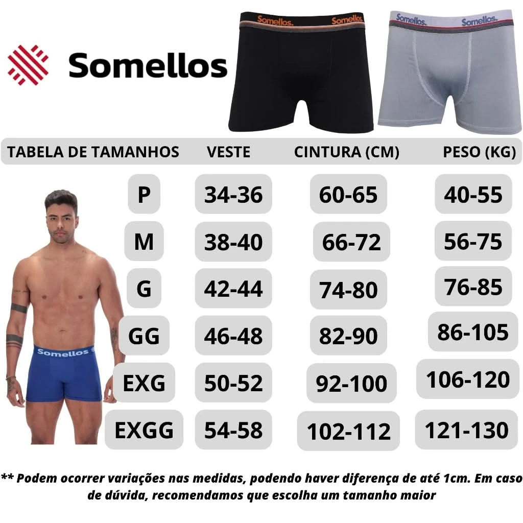5 Kit Male Boxer Underpants Microfiber Somellos Or Similar