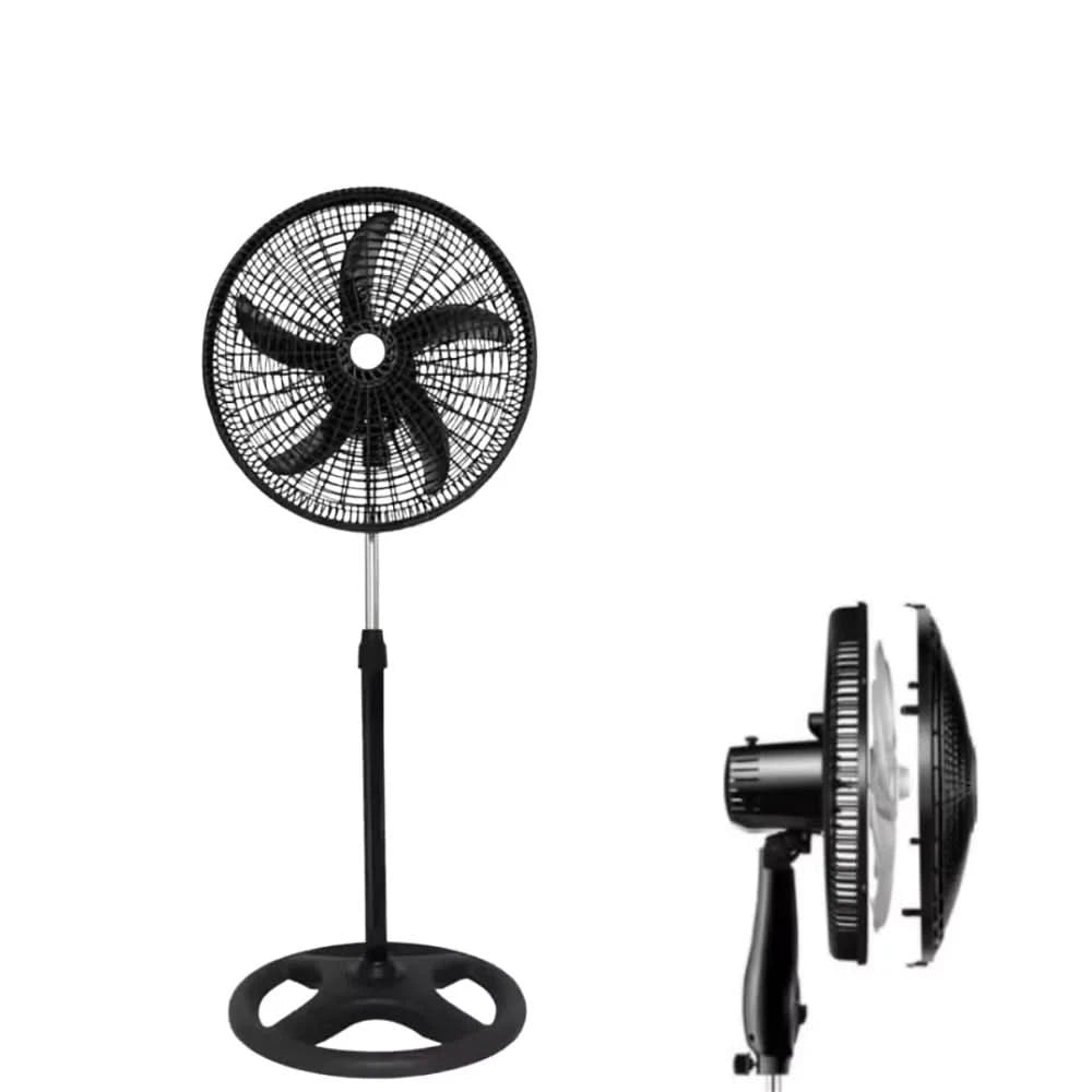 Leiser Standventilator mit 40 cm Durchmesser und 6 Flügeln – Schwarz und Weiß – 127 V/220 V