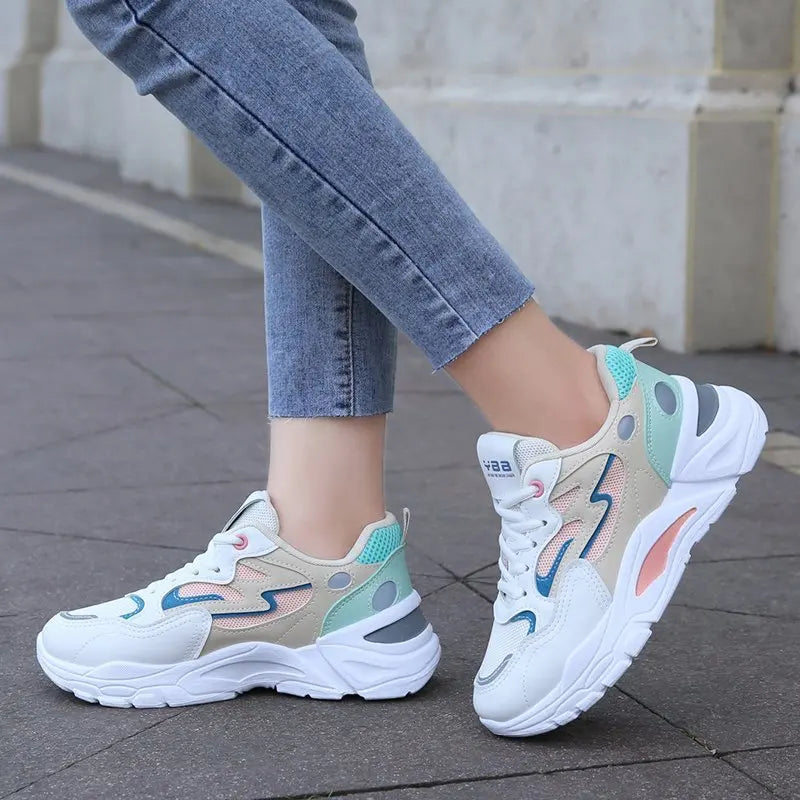 Height Increasing Chunky Sneakers Women Platform Shoes New Breathable Mesh Sport Women's Sneaker Casual Sneakers tenis de mujer