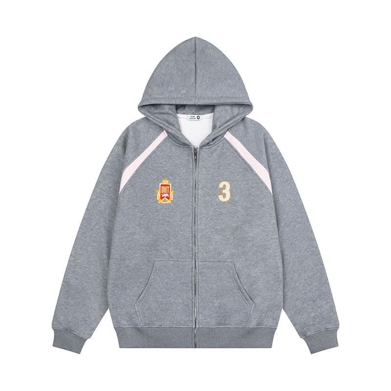 Hooded Zip-Up Cardigan Thick Sweatshirt