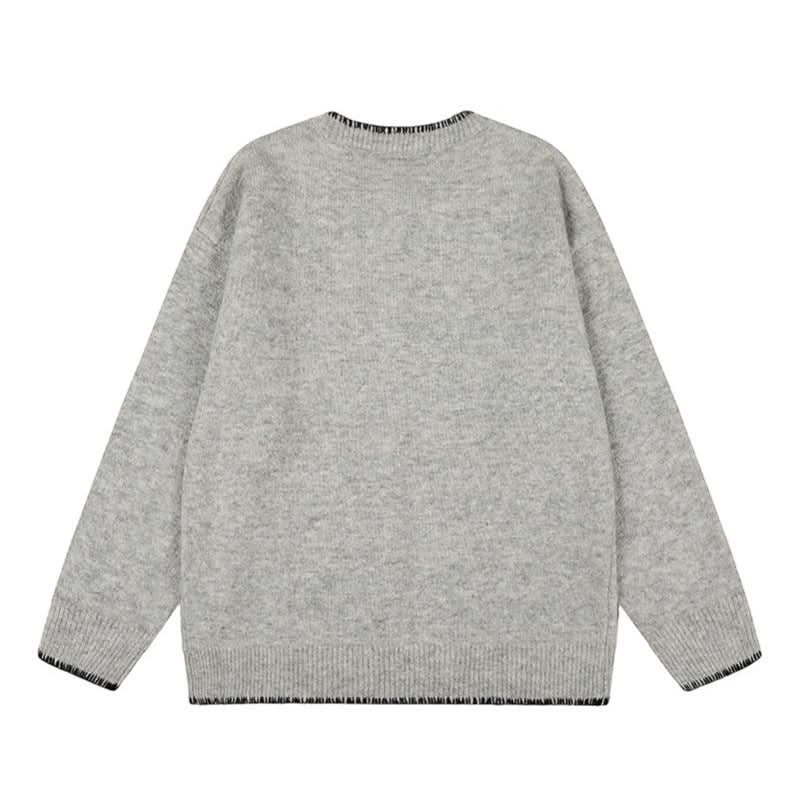 Hand-Stitched Knit Cardigan Loose Casual Versatile Sweater Coat