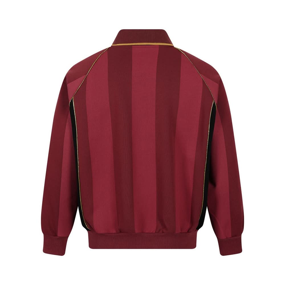 Letter printed vertical striped olive jersey