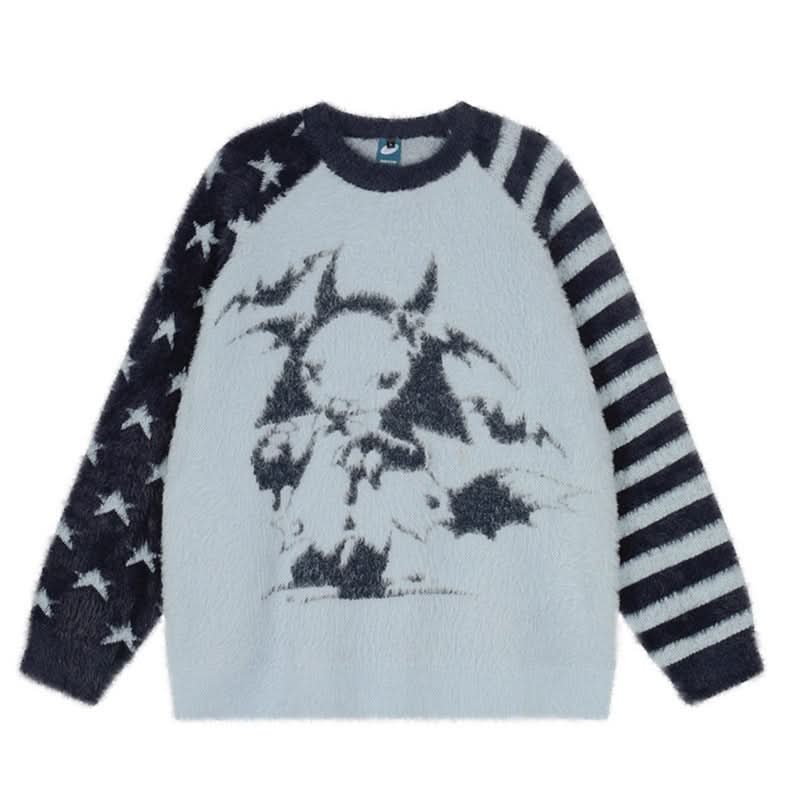 Loose Casual Versatile Round Neck Knitwear for Women, Couple Top