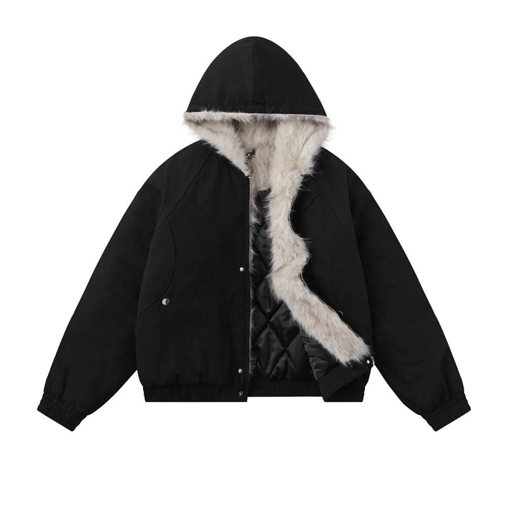 Kapuzenjacke aus Baumwollcanvas