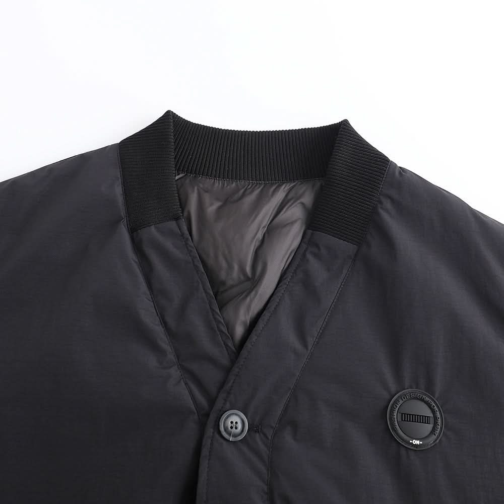 Down jacket single breasted cardigan V-neck jacket