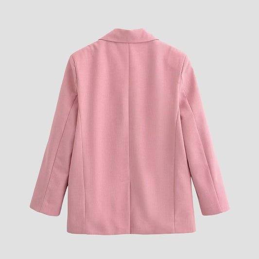 Sweet and cool pink toned suit jacket
