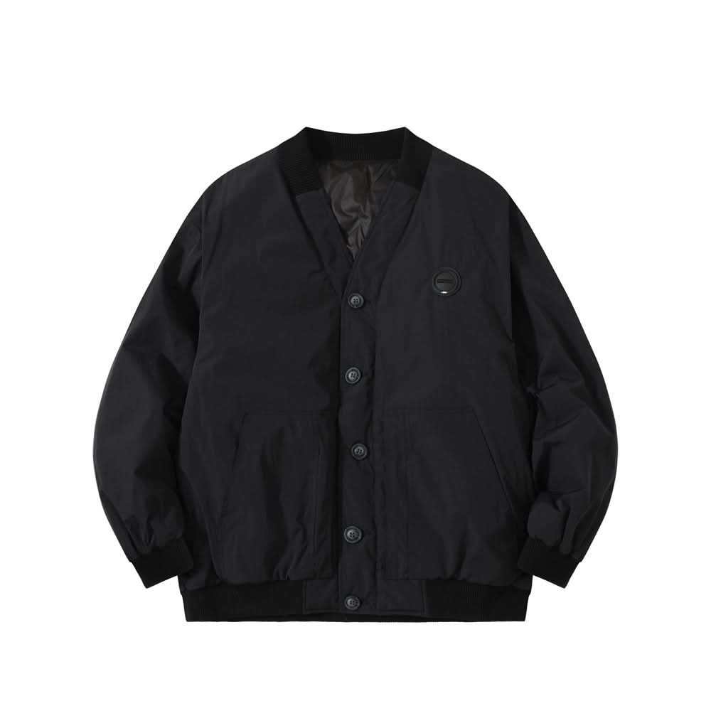 Down jacket single breasted cardigan V-neck jacket