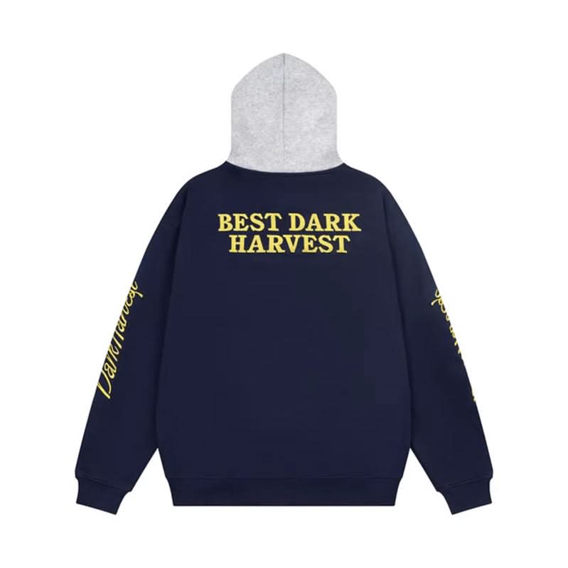 Kapuzenpullover mit Buchstabenstickerei, lockerer Fleece-Hoodie