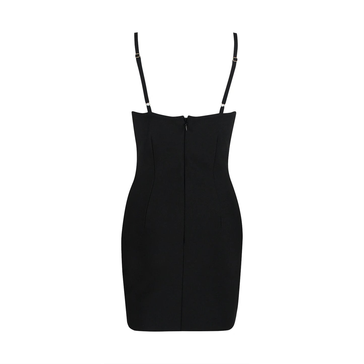 New Designer Black Color Women Rayon Bandage Sexy Bodycon Mini Dress Nightclub Party Celebrate Outfit Vestido