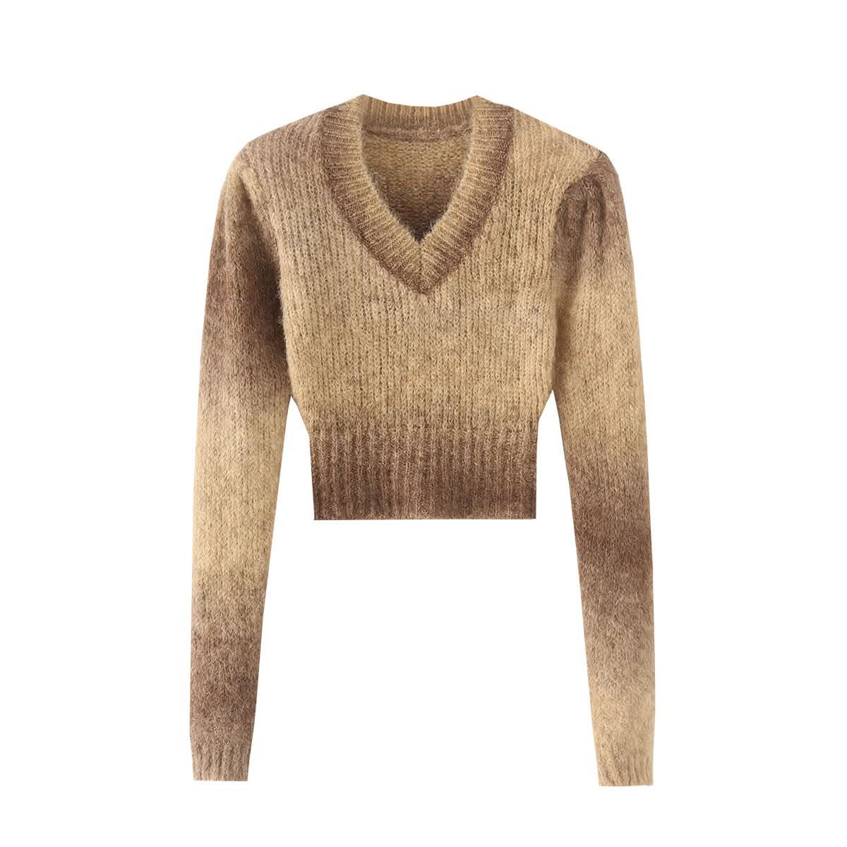 V-neck long sleeved top