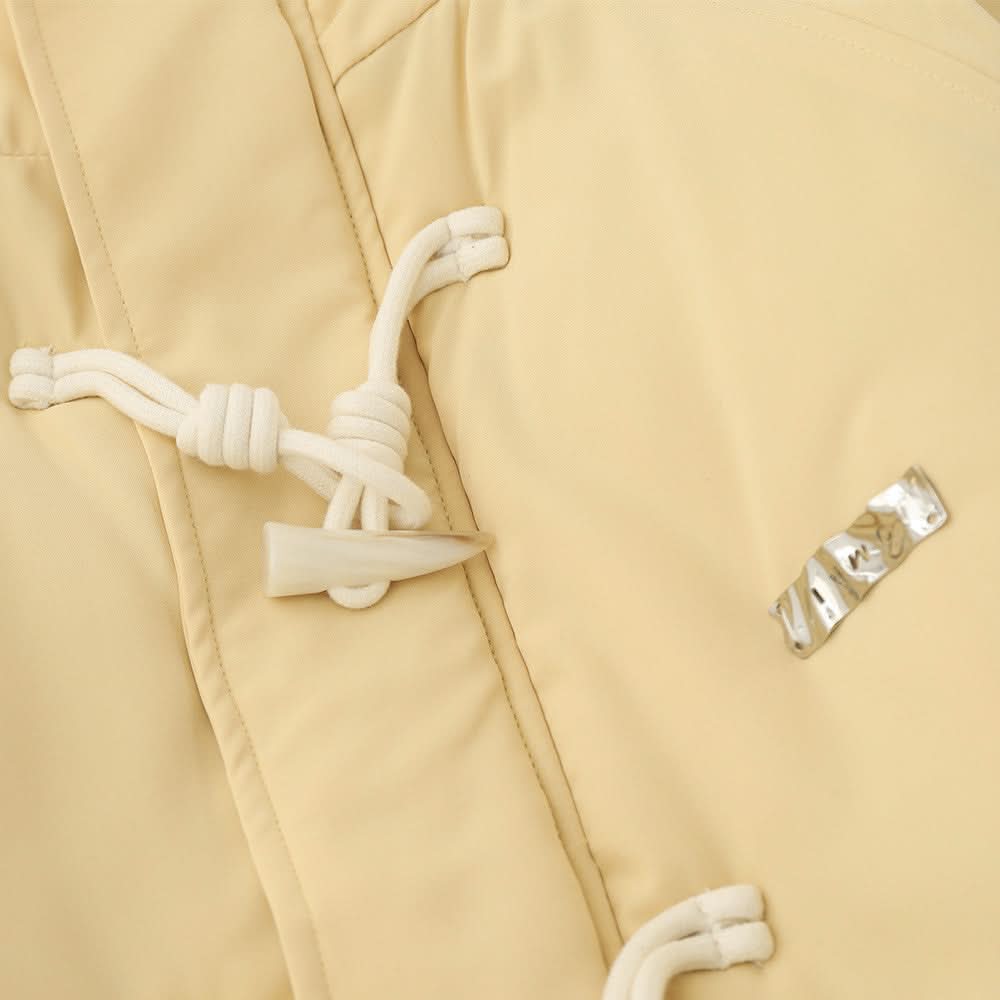 Long knee length hooded cotton jacket