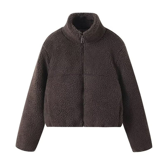 Lamb wool warm cotton coat thick jacket