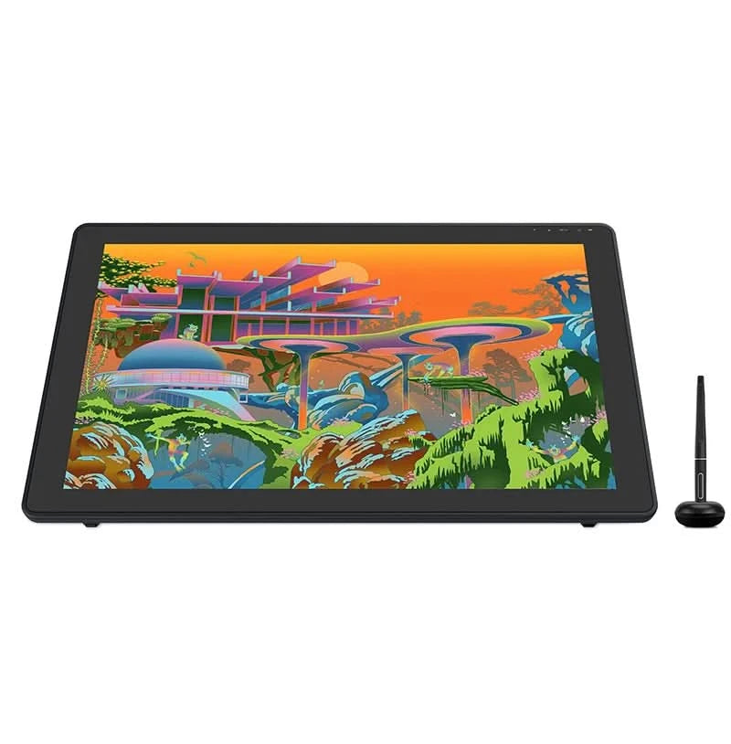 HUION Kamvas 22 Plus Grafiktablett mit Display Digitale Kunst Malen Tablet QD Monitor 21,5 Zoll mit entspiegeltem Ätzglas 140%sRGB