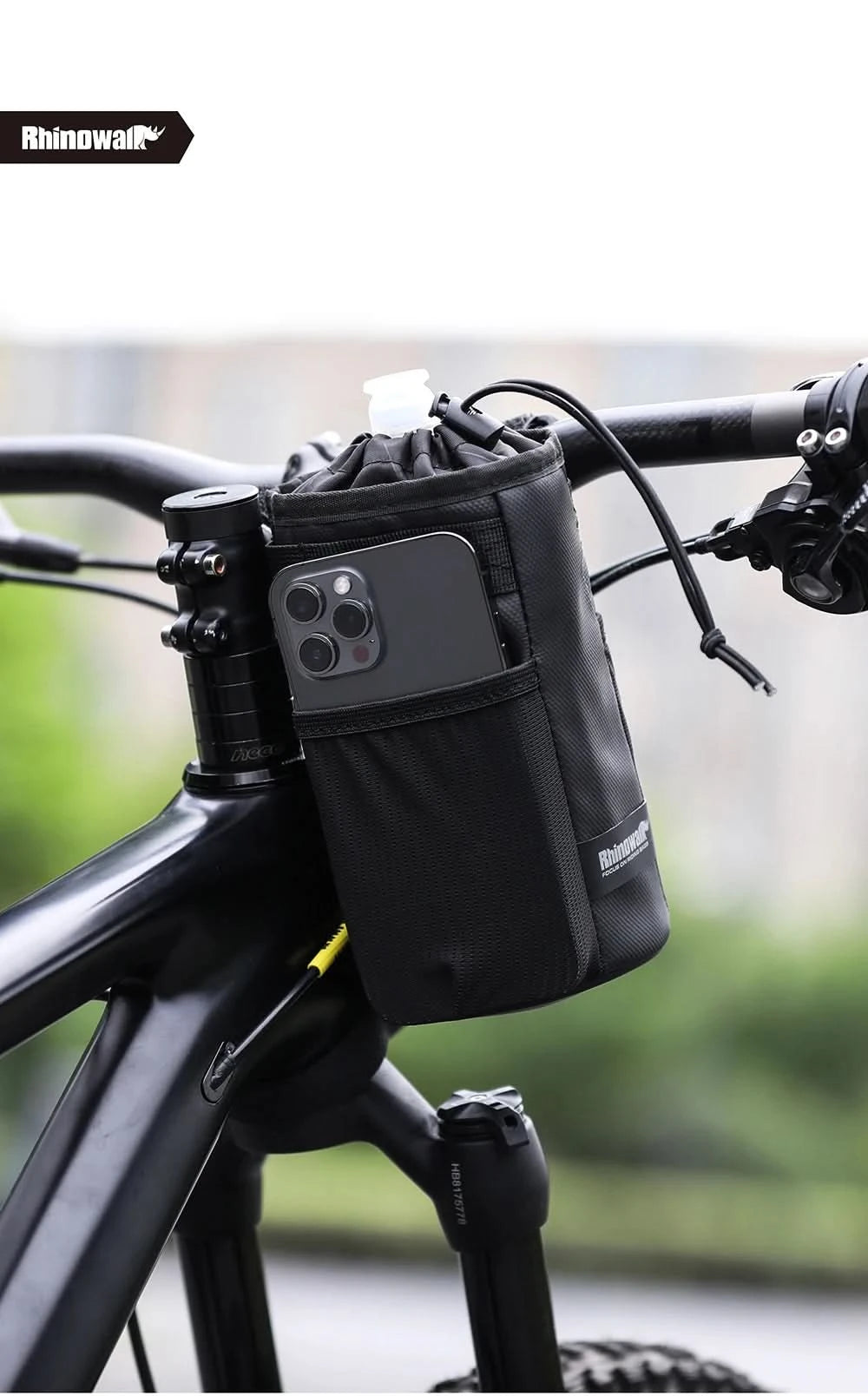 Rhinowalk Bicycle Bag Cycling Water Bottle Carrier Pouch MTB Bike Insulated Kettle Bag Riding Handlebar 1pc or 2pcs Accessories