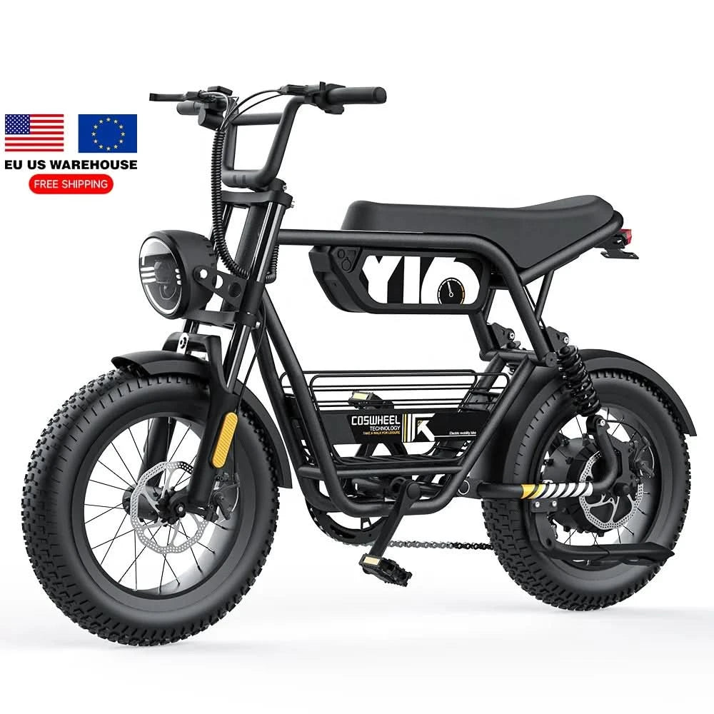 COSWHEEL Y16 EU US Lagerbestand 16 Zoll Fat Tire E-Bike Elektrofahrrad 48V 15Ah E-Bike 1000W Elektrofahrrad