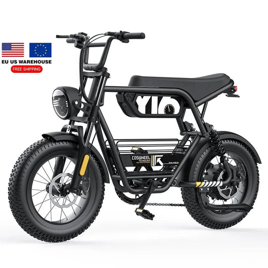 COSWHEEL Y16 EU US Warehouse Stock 16 Inch Fat Tire Ebike Electric Bike 48v 15Ah Ebike 1000W Electric Bicycle