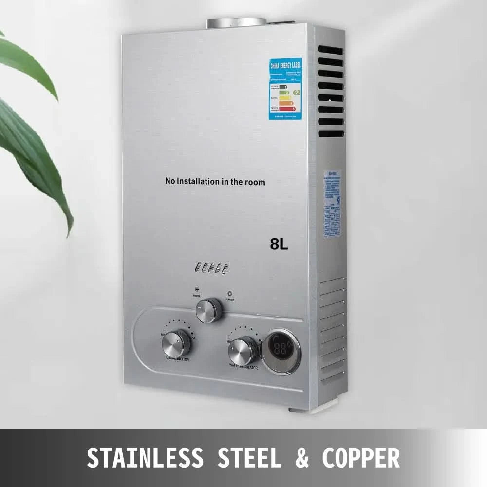 Sihao 6L 8L 10L 12L 16L 18L Flüssiggas-Durchlauferhitzer Sofortiger Gasboiler Butan Propan Gasboiler für Camping und Outdoor