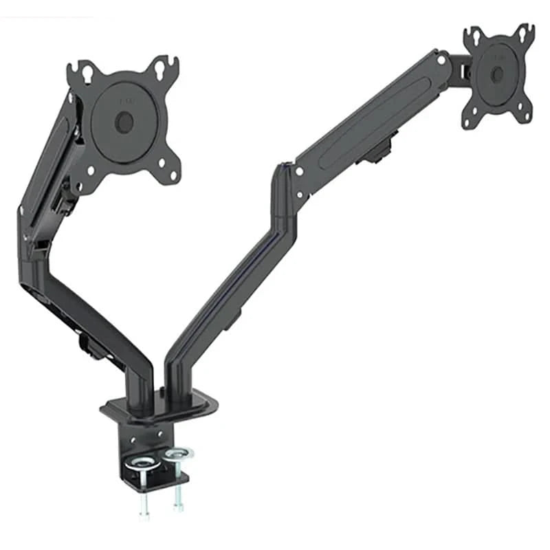 Hyvarwey G08-24 Dual Monitor Desktop Mount Bracket for 13 to 27-Inch LCD Screens Rotate & Tilt Adjust Two-Arm Desk Stand Support