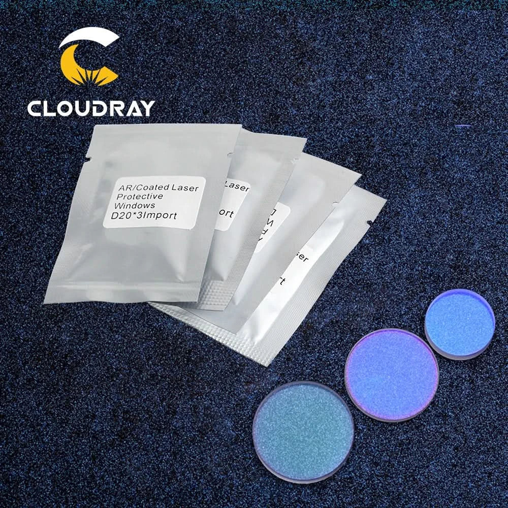 Cloudray 10 Stück Bestseller Optische Laserschutzfenster 18*2 27,9*4,1 30*5 37*7 1064nm Quarzglas für Laserkopf