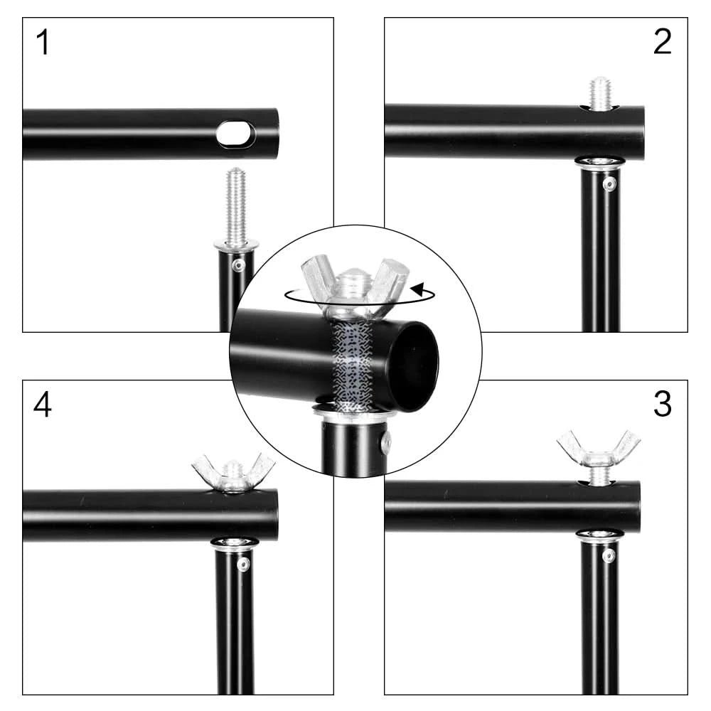 SH Fotohintergrund-Stativ-Hintergrundsystem-Set mit Tragetasche für Musselin-Fotostudio