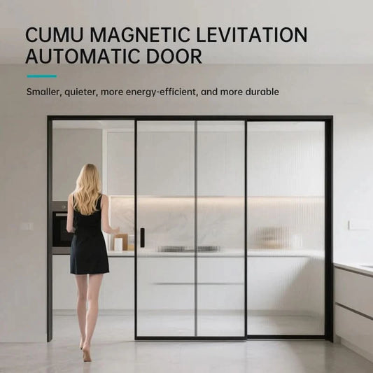 Modern Automatic Silent Electric Sliding Door Unit Magnetic Suspension Household Induction Door Track Smart Electric Apartment