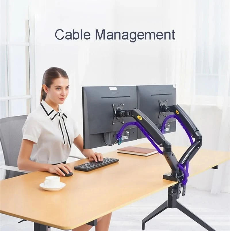 Weiße Dual-Monitorhalterung 17-30 Zoll, Halterung Belastbarkeit 2-9 kg pro Arm, NB F160