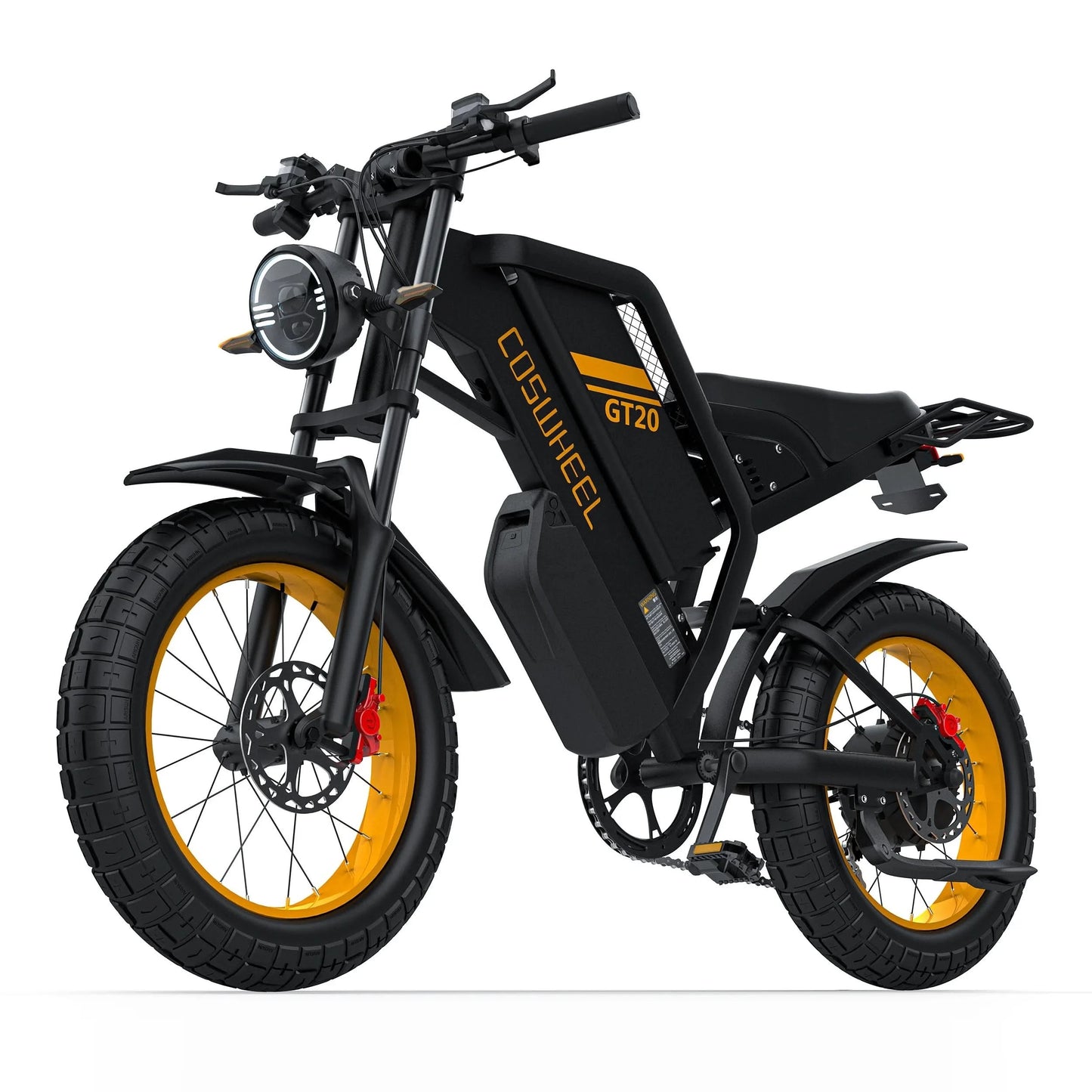 COSWHEEL GT20 MAX 60V 2000W 40AH Elektrisches Doppeltbatterie-Motorrad 65km/h E-Bike Elektrofahrrad Elektrisches Mountain Dirt Bike E-Bike